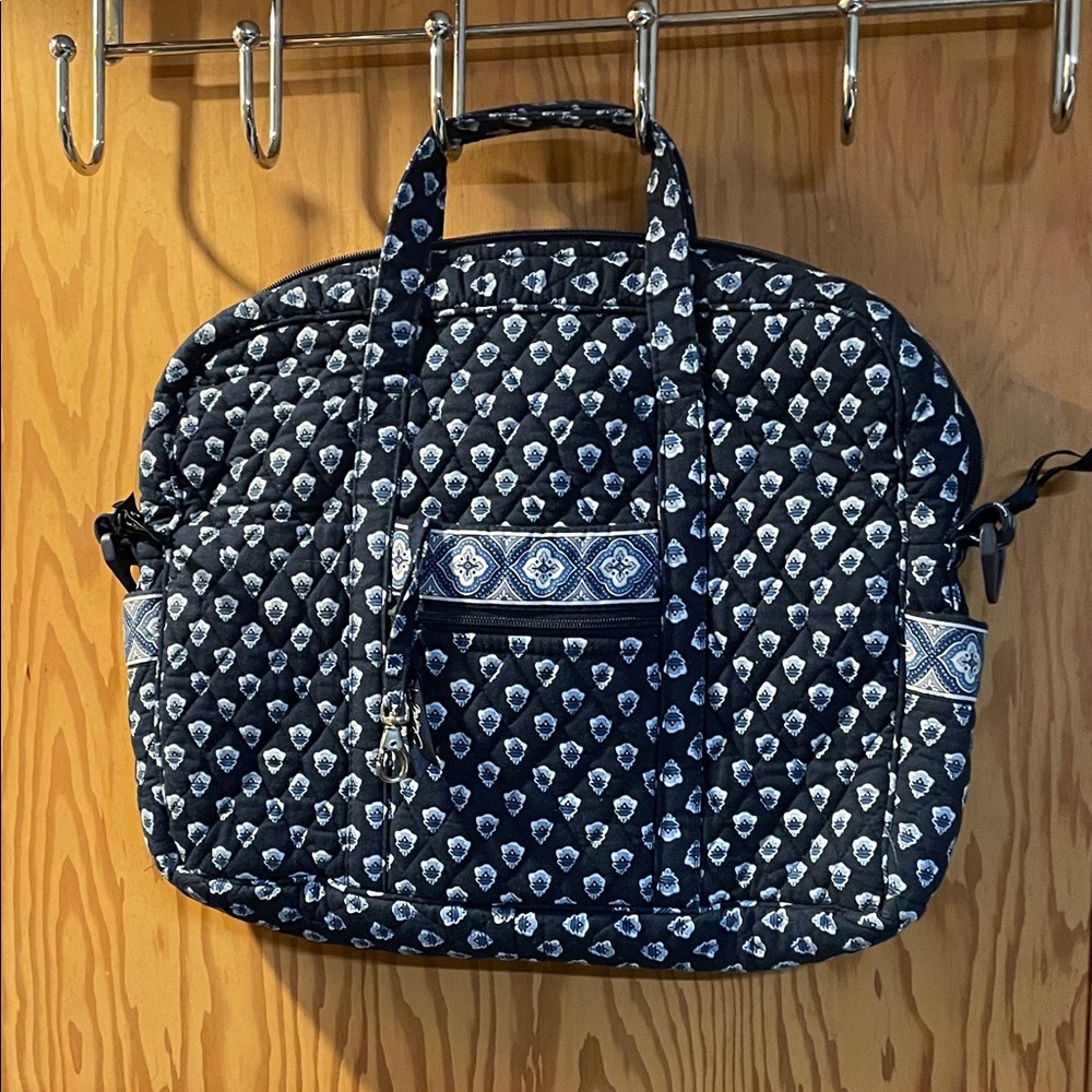 Vera Bradley Blue and White Laptop Bag